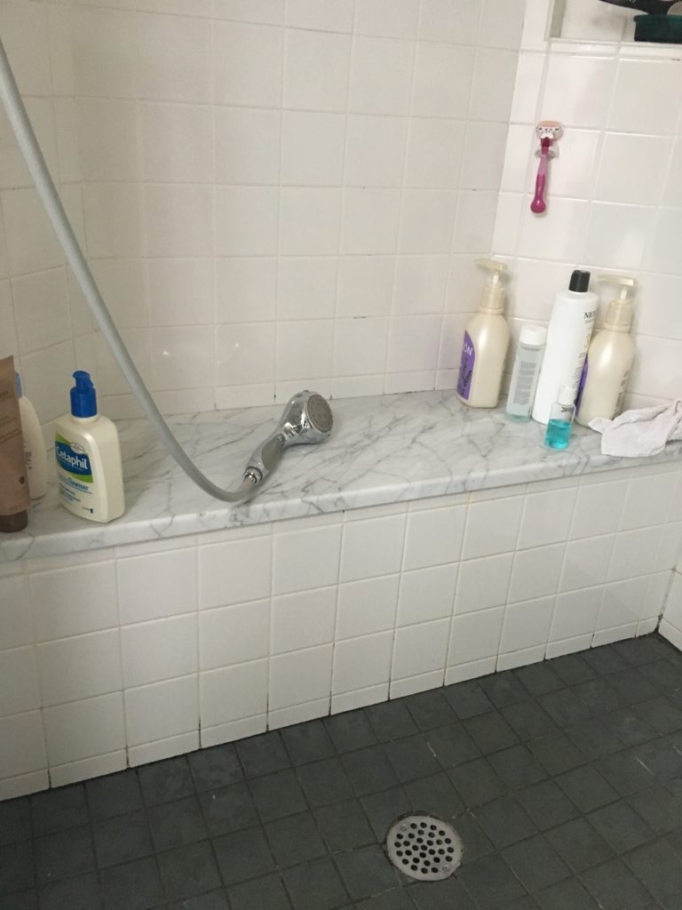 Pre surgery prep for one handed showering, oral care