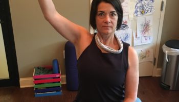 Six months after surgery movement right arm raised with palm facing up